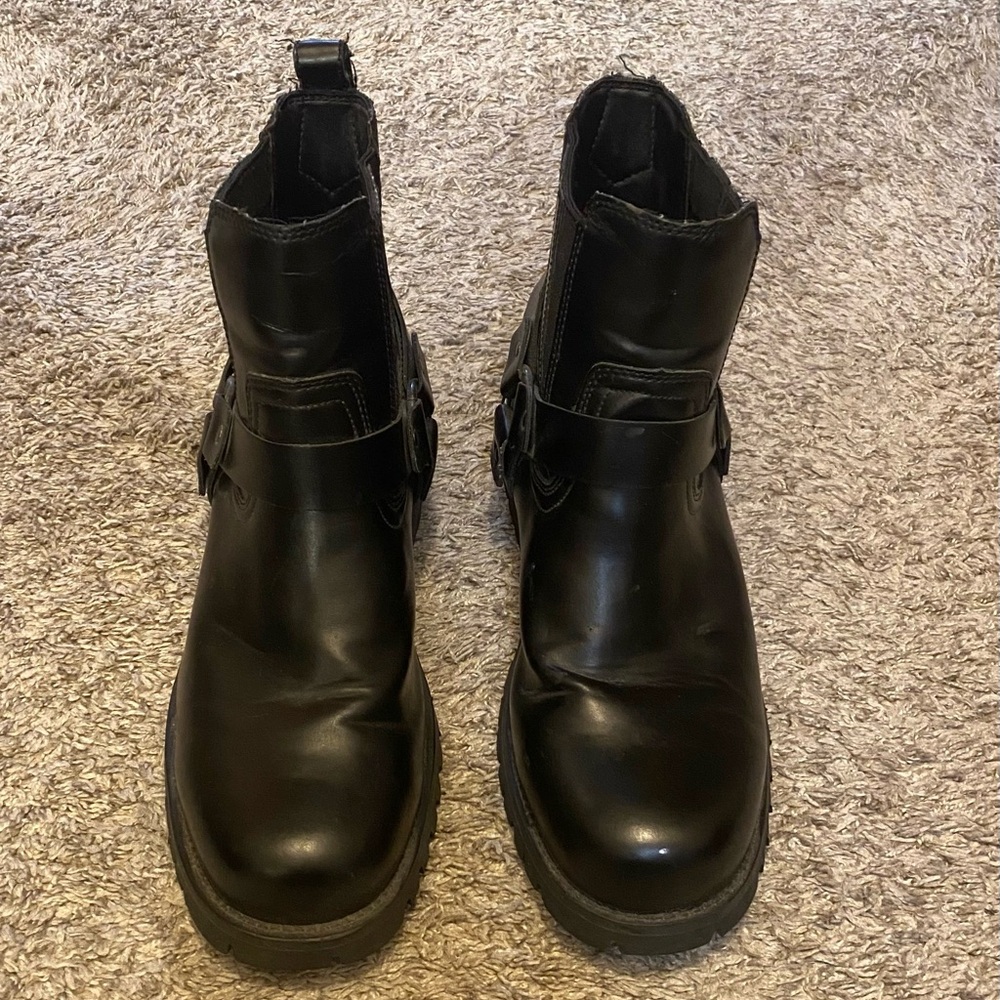 Faded Glory Vintage Black Chunky Ankle Boots Size 11, 90’s Y2K 🦋 - Picture 2 of 7